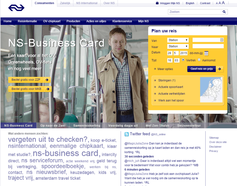 Usability NS homepage (klik om te vergroten)